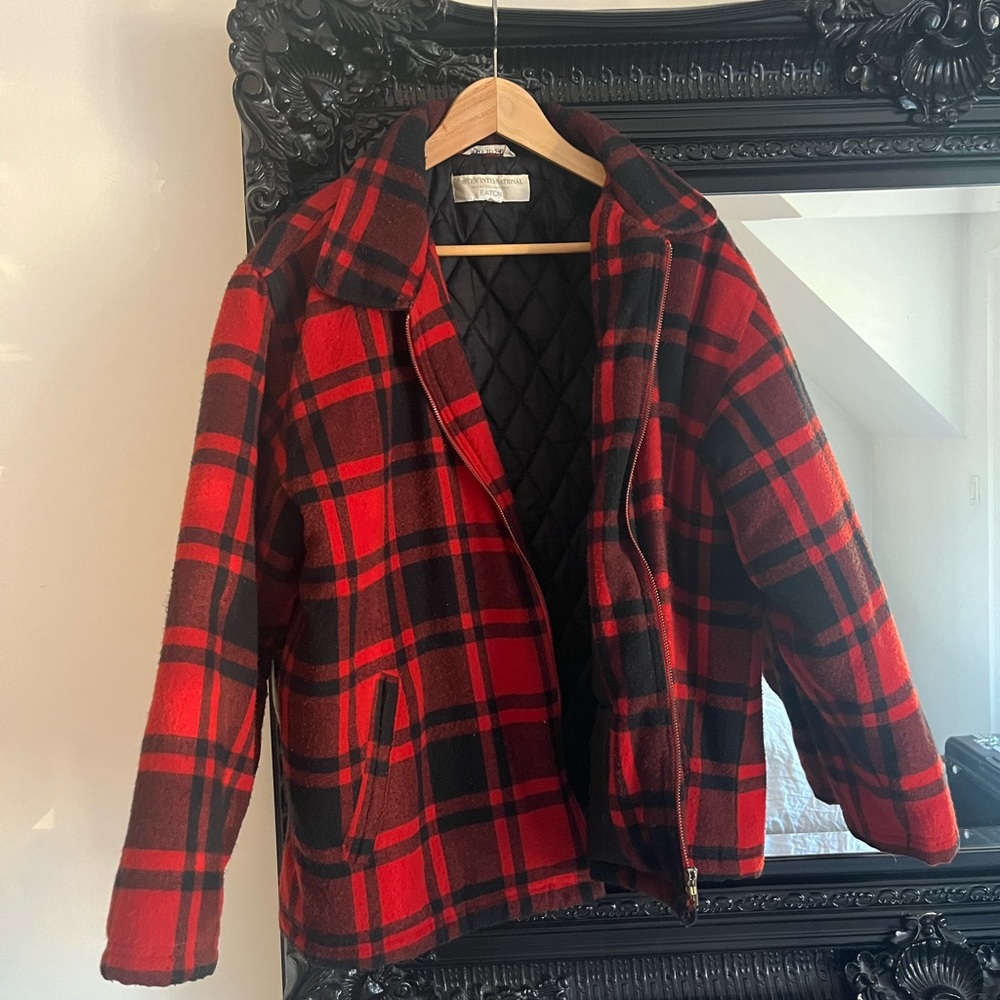 Vintage Plaid Zip-Up Jacket